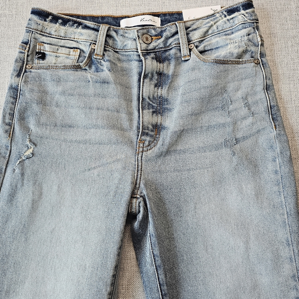 KanCan Straight Fit Jeans Size 28 Waist Raw Hem NWT - Picture 2 of 15